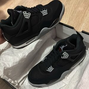 Air Jordan 4 BLACK CANVAS size 10 BRAND NEW